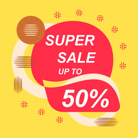 Vector illustration super sale up to 50%. Business.のイラスト素材
