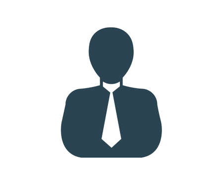 Vector icon for business people. Dark color. Isolated on a white background.のイラスト素材