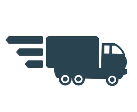 Vector illustration, truck icon. Delivery of goods and cargo. Logistics.のイラスト素材