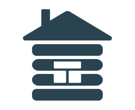 Vector illustration,  icon of real estate, houses and buildings. industry and architecture. editable. isolated on a white background.のイラスト素材