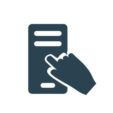 Vector web icon for online ordering and delivery of food and goods.のイラスト素材