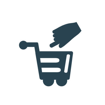 Vector web icon for online ordering and delivery of food and goods.のイラスト素材