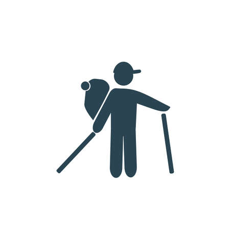 Vector illustration, outdoor recreation, travel and camping icon. flat design.のイラスト素材