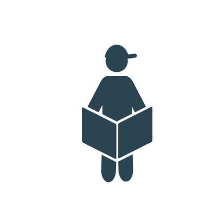 Vector illustration, icon of a person, traveling and camping. flat design.のイラスト素材