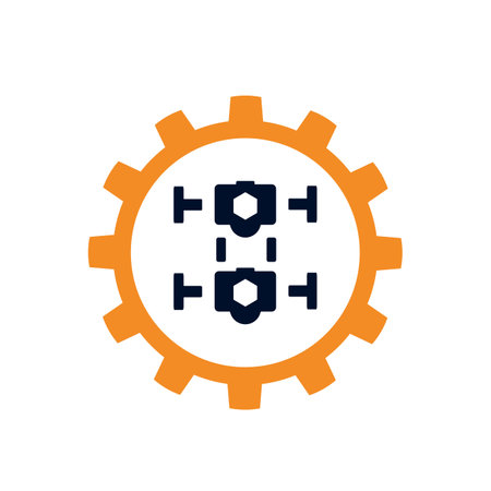 illustration, icons,  with car details. car service. auto parts store. flat design.のイラスト素材