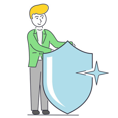 Vector illustration of protection and security. isolated.のイラスト素材