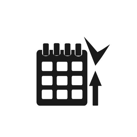 Vector illustrations, calendar icon, event. isolated on a white background.のイラスト素材