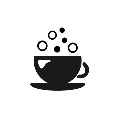 Vector illustration, icon mug. isolated on a white background.のイラスト素材