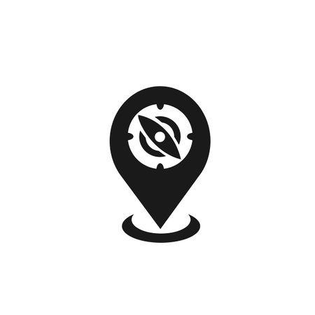 Vector illustration, location icon, route. flat design.のイラスト素材
