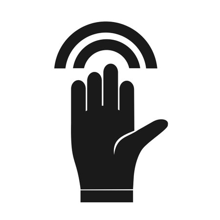 Vector illustration, web icon, hand gesture. isolated on a white background.のイラスト素材