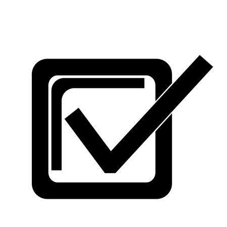 Vector illustration, web icon of the tick mark form. isolated on a white background.のイラスト素材