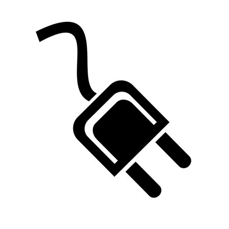 Vector illustration, web icon. electric plug. isolated on a white background.のイラスト素材