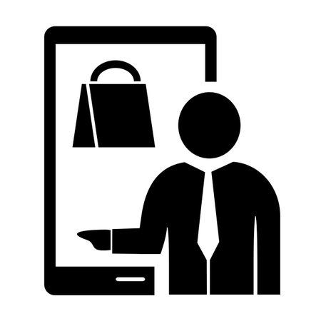 Vector illustration, icon online order, delivery. isolated on a white background.のイラスト素材