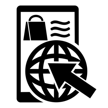 Vector illustration, icon online order, delivery. isolated on a white background.のイラスト素材