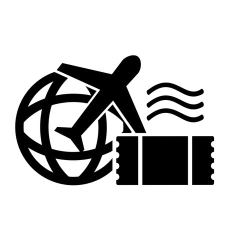 Vector illustration, logo, icon for travel and leisure. wildlife and tourism. people. isolated on a white background.のイラスト素材