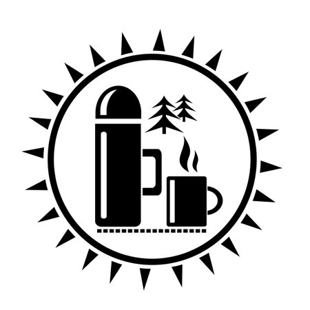 Vector illustration, logo, icon for travel and leisure. wildlife and tourism. people. isolated on a white background.のイラスト素材