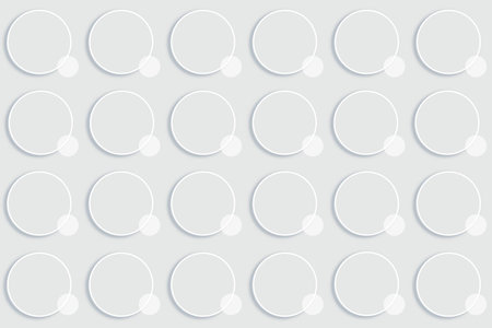 Gradient white monochrome background with round shapesのイラスト素材