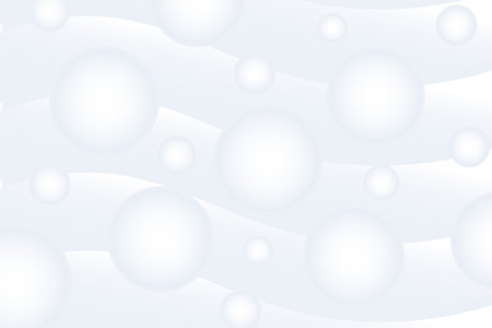 Gradient white monochrome background with round shapesのイラスト素材