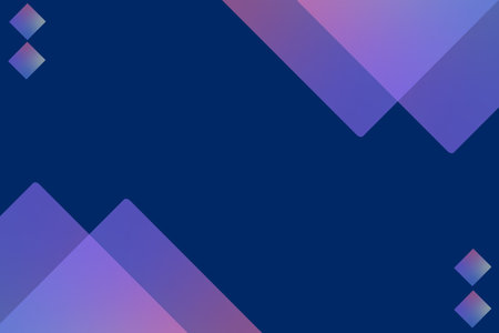 Vector design of a blue background with flat multicolored geometric squaresのイラスト素材