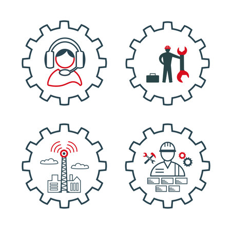 A set of vector icons of the industry.のイラスト素材