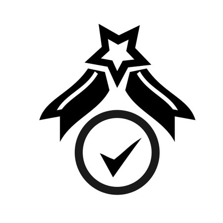 Vector illustration, tick icon, labels. agreement.のイラスト素材