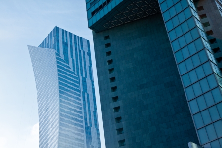 Modern architecture bank financial office tower buildingのeditorial素材