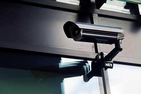 cctv camera security system on office buildingの写真素材