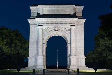 The memorial Arch in Valley Forge National Park erected in 1910.の写真素材