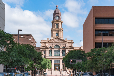 Historic Tarrant County Courthouse in Fort Worth, Texasのeditorial素材