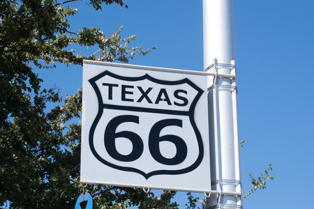 Historic Texas Route 66 Signのeditorial素材