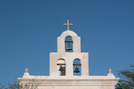 Bells at the Mission San Xavier del Bac Tucson, Arizonaの写真素材