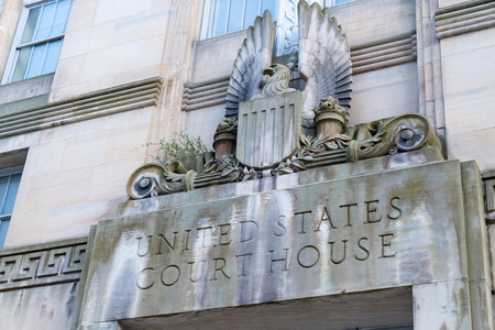 Facade of United States Court House in Buffalo, New Yorkの写真素材