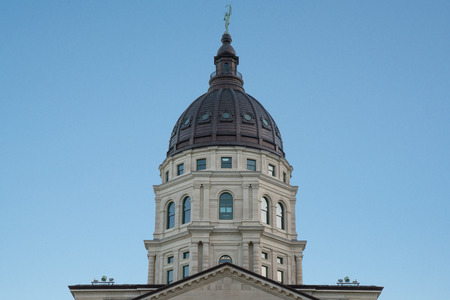 Dome of the Kansas Capital Building in Topeka, Kansas