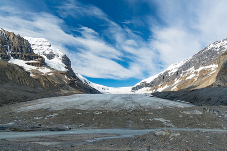Athabasca Glacier, Jasper National Park, Alberta Canadaの写真素材