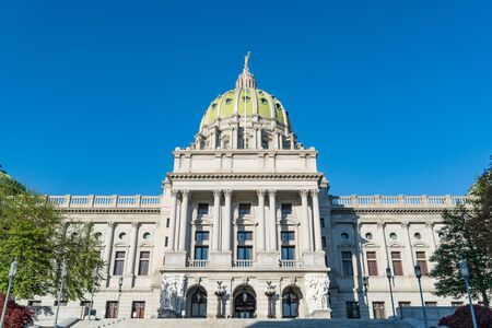 Dome of the Pennsylvania State Capitol building Harrisburg, PAの写真素材