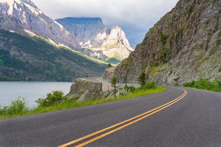 Going to the Sun Road in Glacier National Park,  Montanaの写真素材