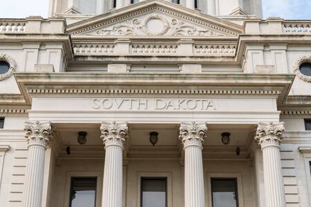 Facade of South Dakota Capital Building in Pierre, SDの写真素材