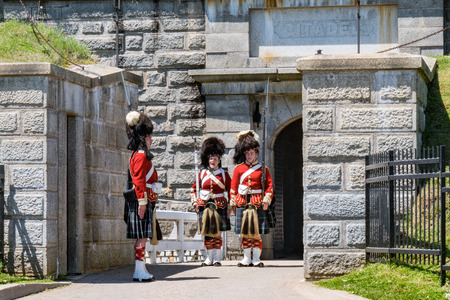 Halifax, Canada - June 19, 2019: Changing of the guard at the Halifax Citadel in Nova Scotia, Canadaのeditorial素材