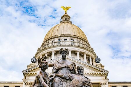 Jackson, MS - October 7, 2019: Exterior of the Mississippi State Capitol Building in Jacksonの写真素材