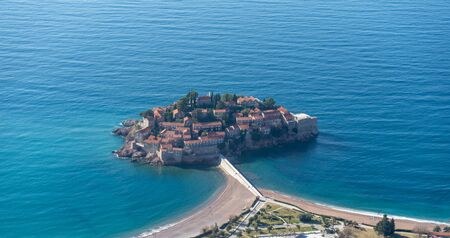 Sveti stefan island in montenegroのeditorial素材