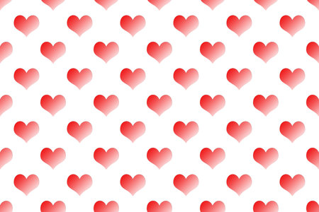 Seamless pattern of red hearts on a white background. Background for Valentines Day. Pattern for...