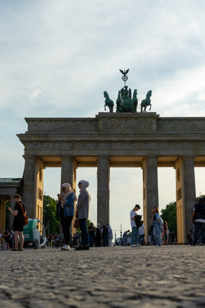 BERLIN, GERMANY - 08.07.2022: Brandenburg Gate in Berlin during daytimeのeditorial素材