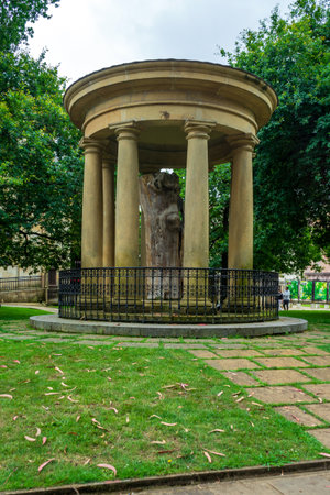 memorial with The old Tree of Gernika Lumo, Basque Country, Spainの写真素材