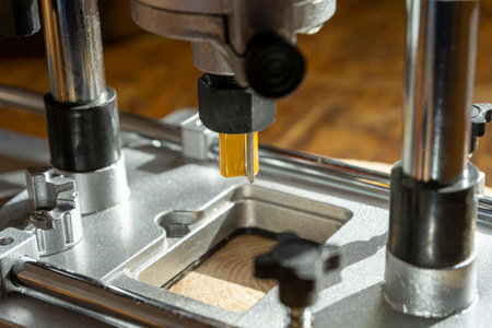 Manual Electric Milling Machine with Straight Cutterの写真素材