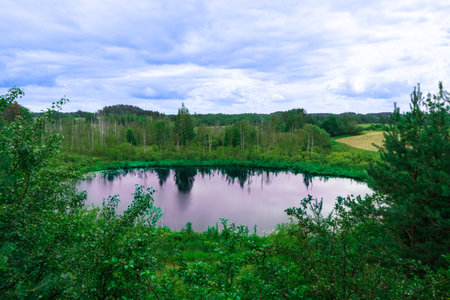 Gods Eye lake in Braslau lakes national park, Belarus.