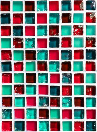 Ceramic Mosaic Red and Greenの写真素材