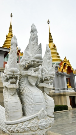 The king Nagas at the Temple of Emerald Buddhaの写真素材