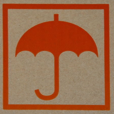 Orange umbrellaの写真素材