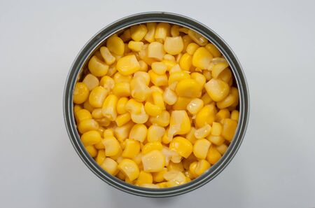 The sweet corn in can look deliciousの写真素材