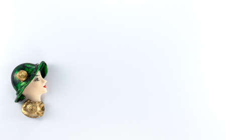 Low relief image of vintage girlの写真素材